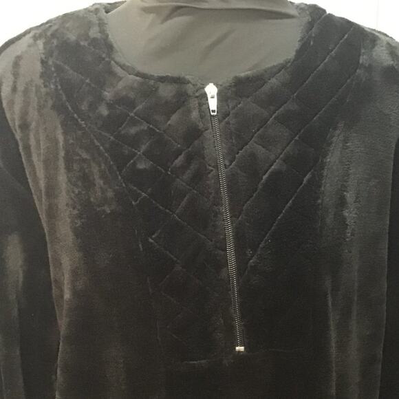 NWOT CONCIERGE COLLECTION Black Full Length Cozy Robe - Size Medium/Large - Picture 5 of 5
